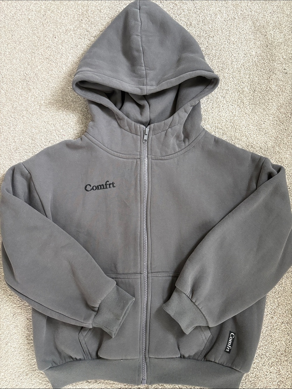 Kids' Comfrt Charcoal Zip-Up Hoodie